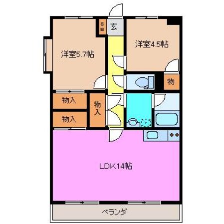 シャルムマスダⅢの物件間取画像